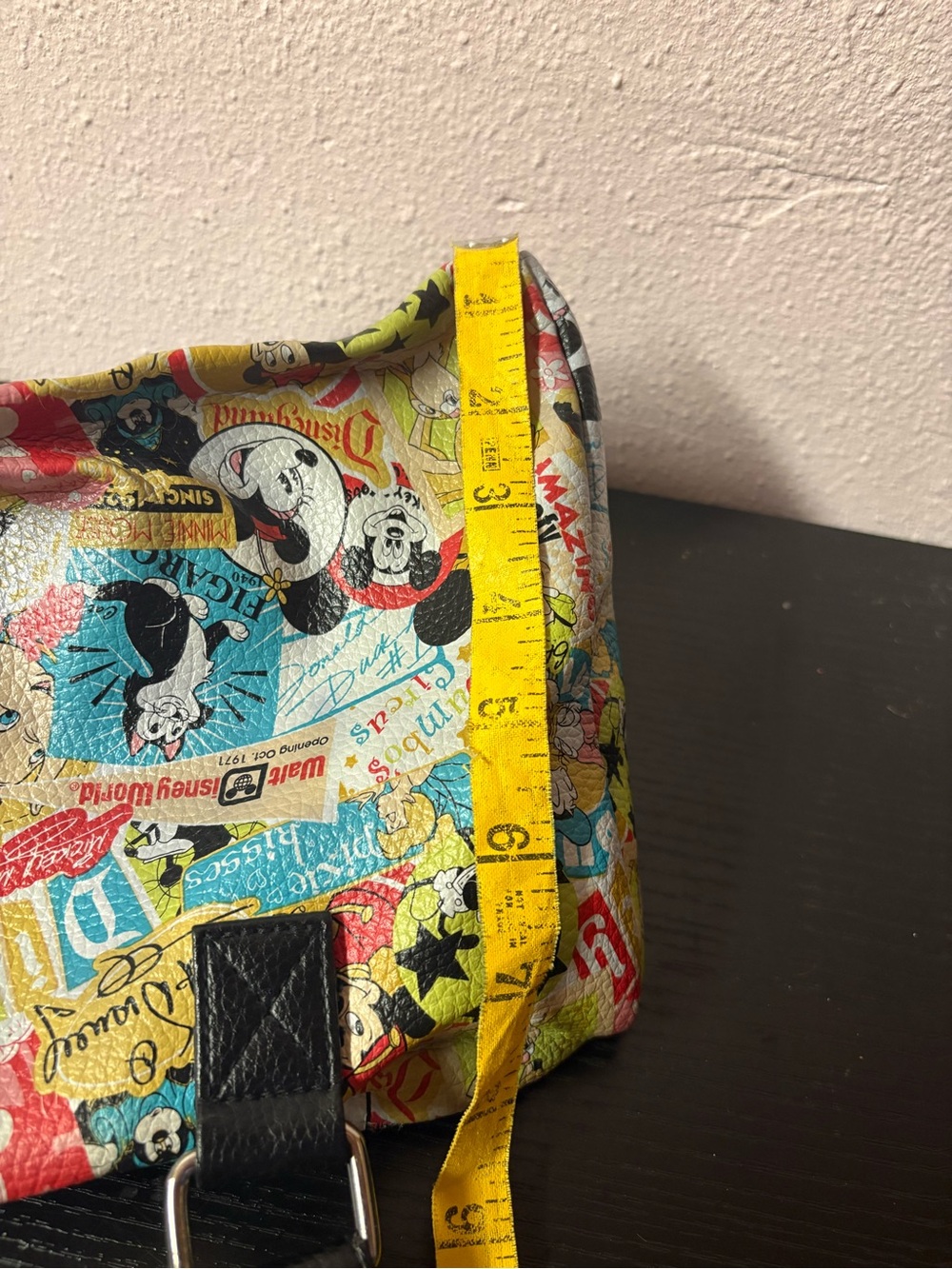 Disney Parks Character Collage Satchel Handbag Faux Leather Purse - Picture 11 of 12